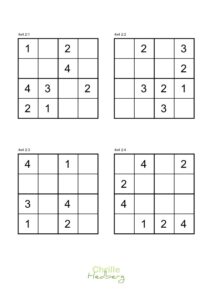 Sudoku 4x4 nr 2 sida 1