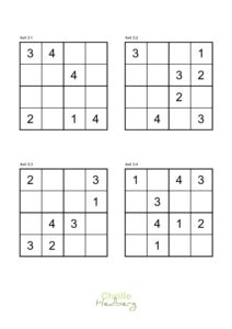 Sudoku 4x4 nr 3 sida 1