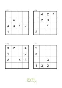 Sudoku 4x4 nr 5 sida 1