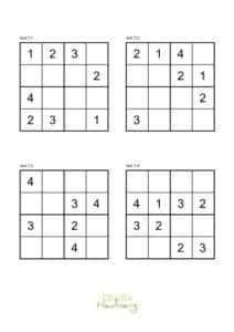 Sudoku 4x4 nr 7 sida 1