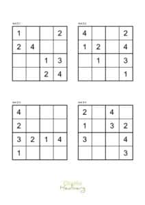 Sudoku 4x4 nr 8 sida 1