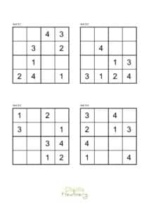 Sudoku 4x4 nr 9 sida 1