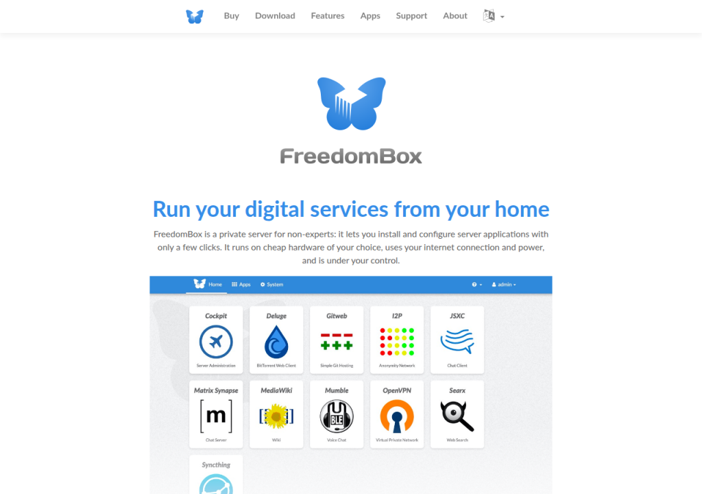 Projektsidan för FreedomBox