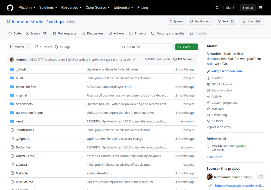 Projektsidan för Wiki-Go